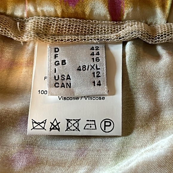 ottod’Ame Zafferano Viscosa Palazzo Trousers Size US/12 NWT - Picture 5 of 7